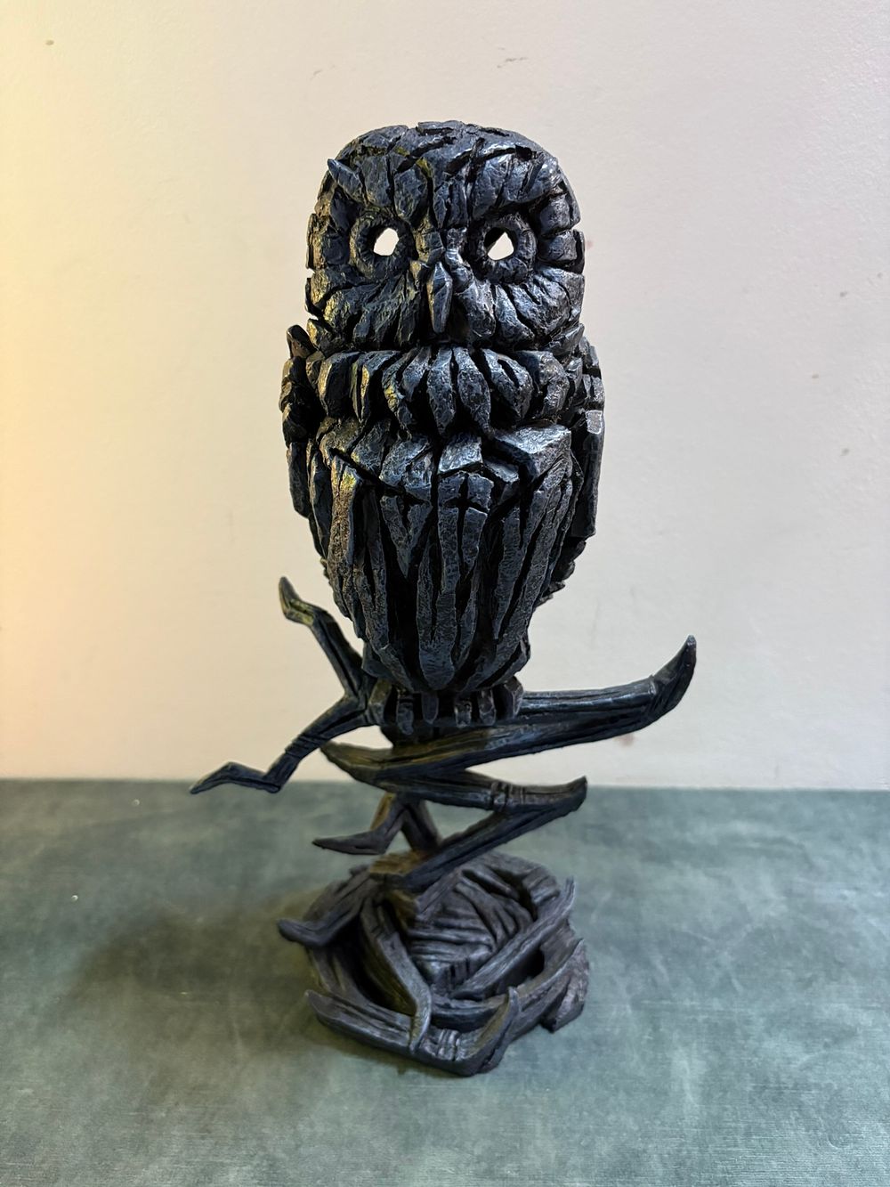 Lot 304: Edge Sculptures Resin Midnight Blue Owl
