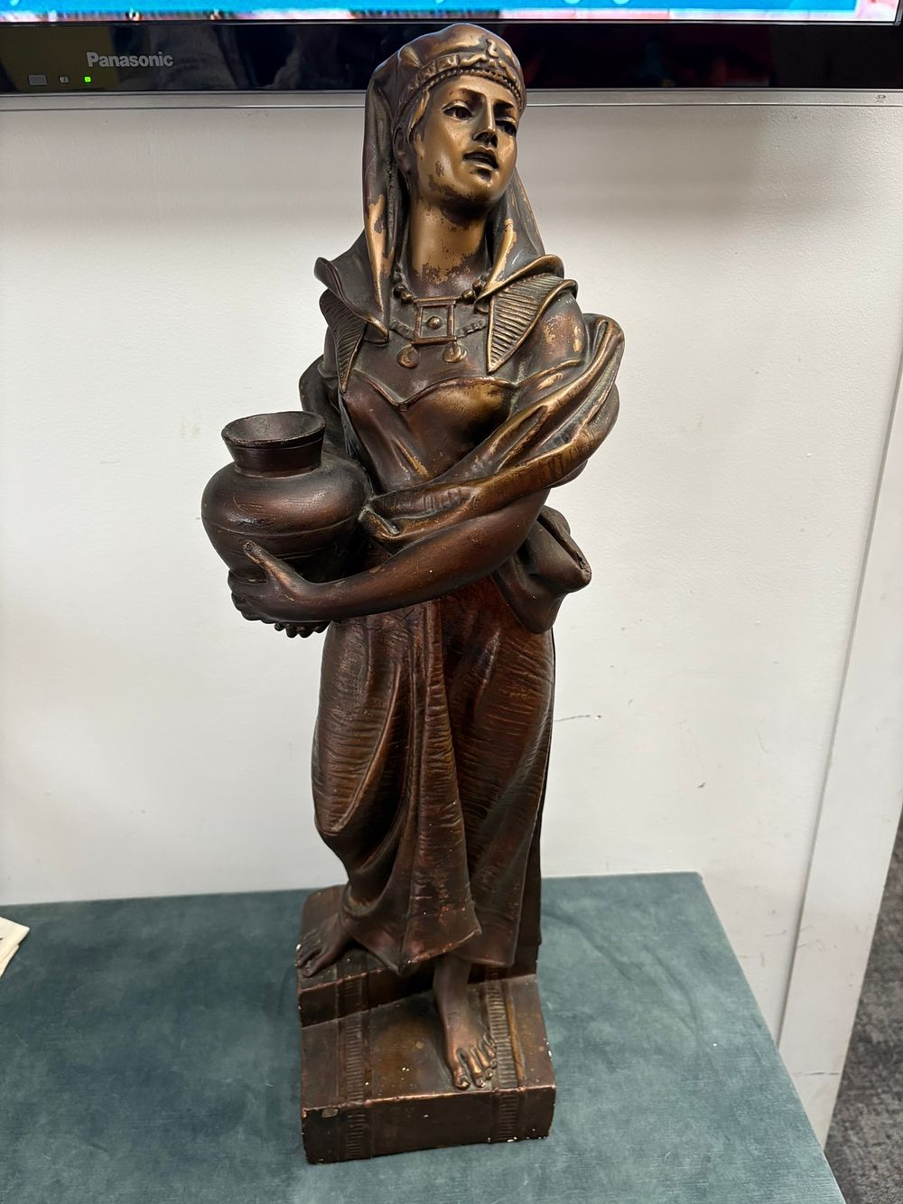 Lot 333: Large plaster figure of a lady holding a...