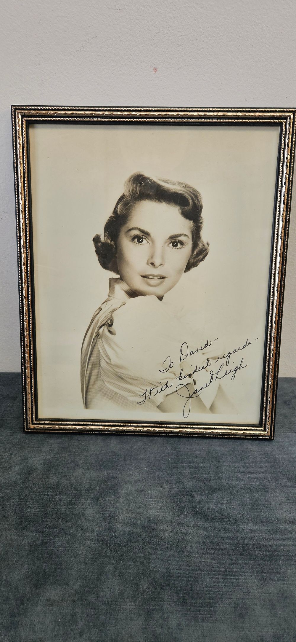 Lot 435: Vintage photograph signed/ autographed and framed - Janet...