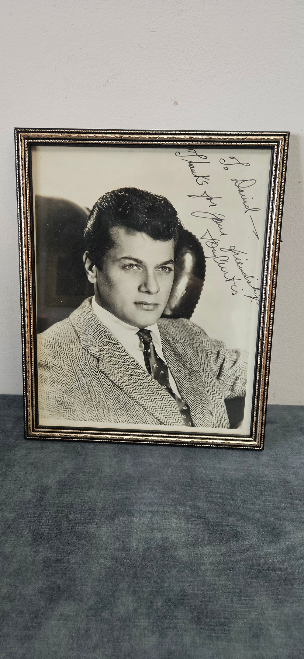 Lot 437: Vintage photograph signed/ autographed and framed - Tony...