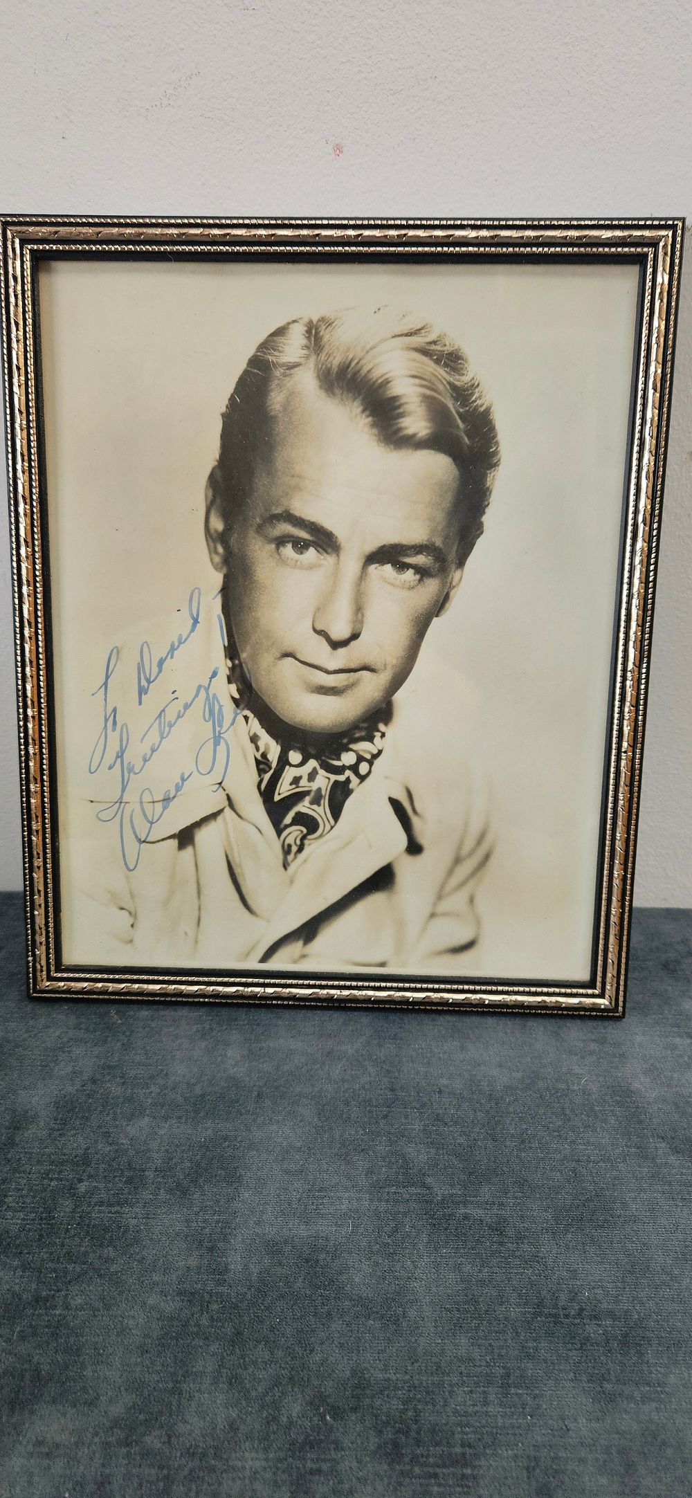 Lot 439: Vintage photograph signed/ autographed and framed - Alan...