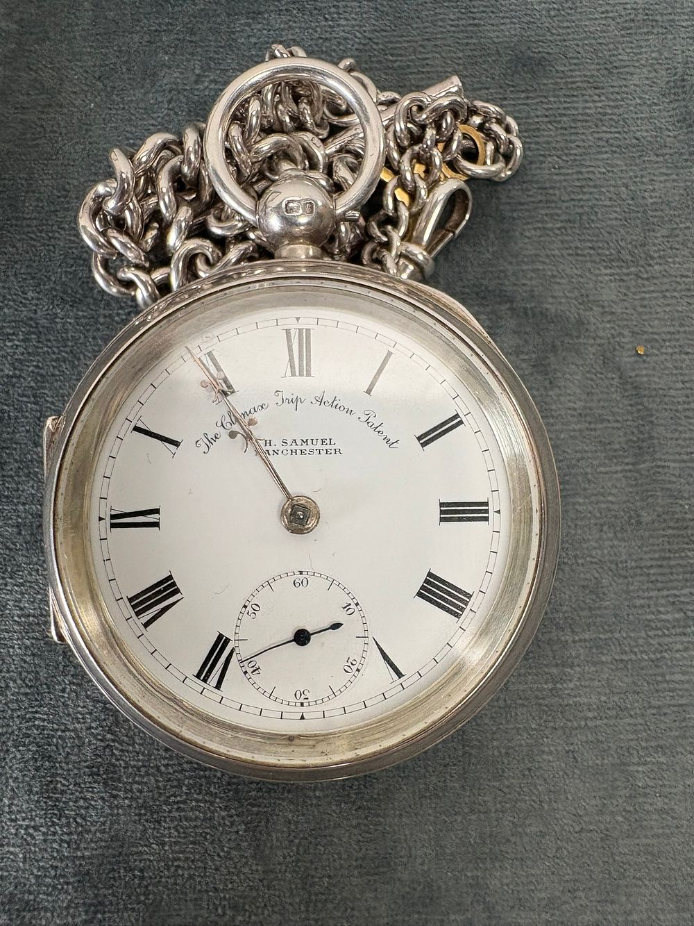 Lot 541: Silver hallmarked H - Samuel pocket watch