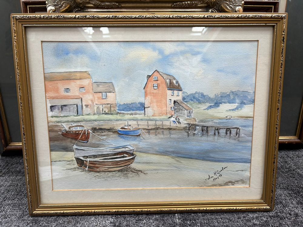 Lot 717: Watercolour titled Old Woodbridge - Ann Maureen Graham