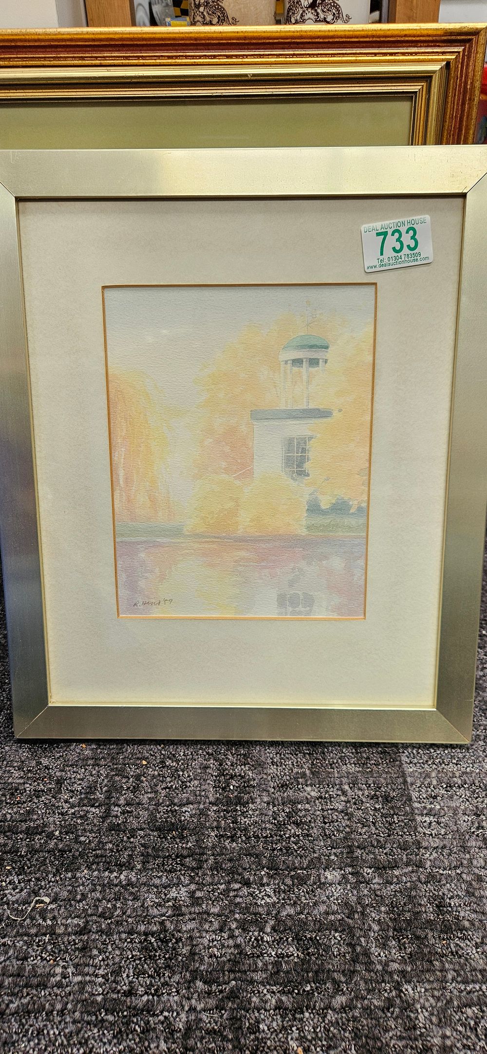 Lot 733: Watercolour titled 'Temple Island' signed Rebecca Hind