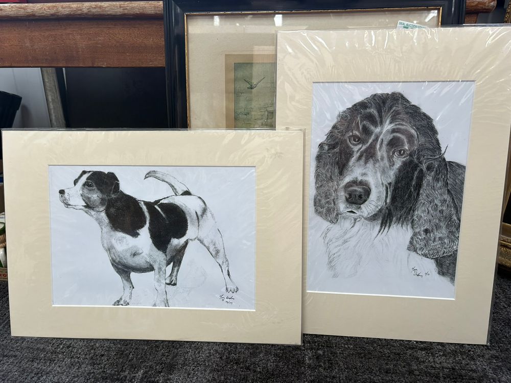 Lot 734: 2 x Dog prints by 'The Pet Artist'...
