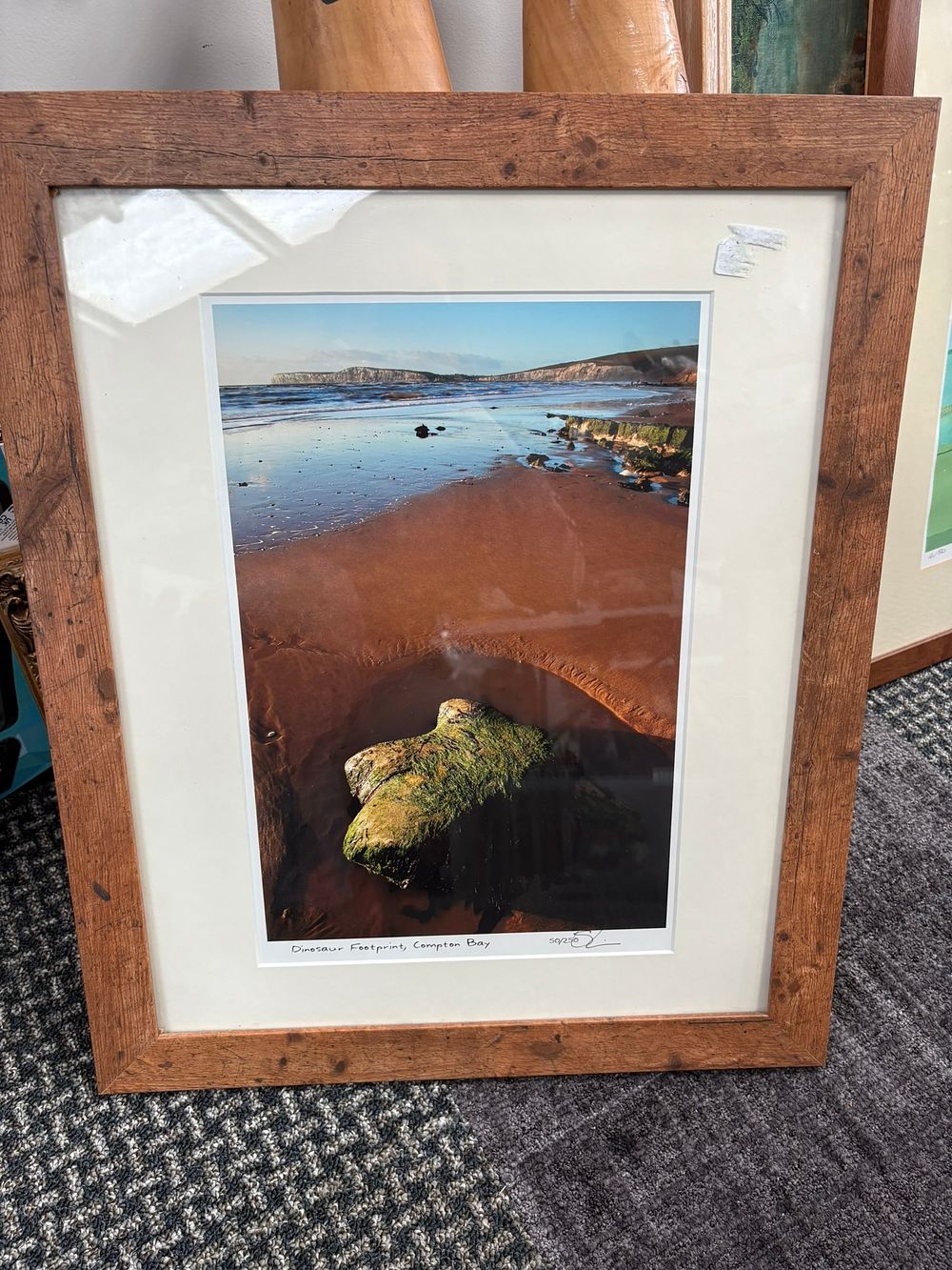 Lot 737: Print titled 'Dinosaur Footprint, Compton Bay'