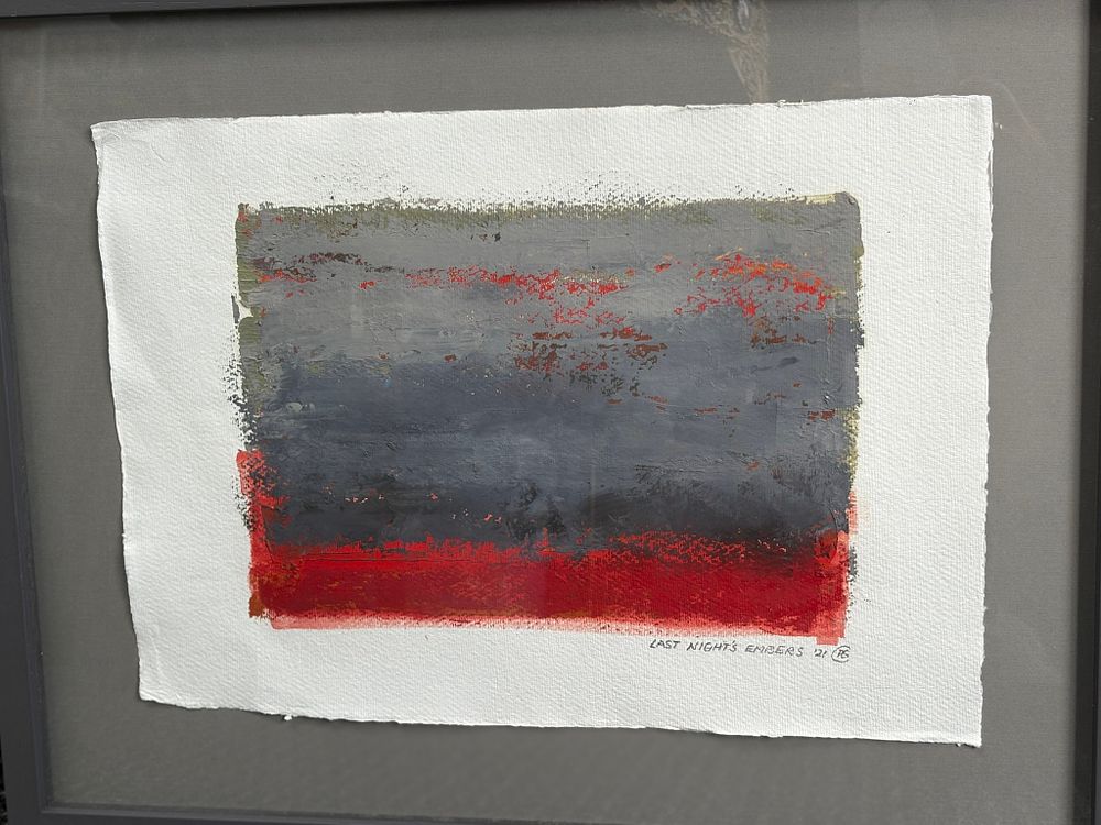 Lot 751: Painting titled 'Last Night's Embers' by Polly Coburn