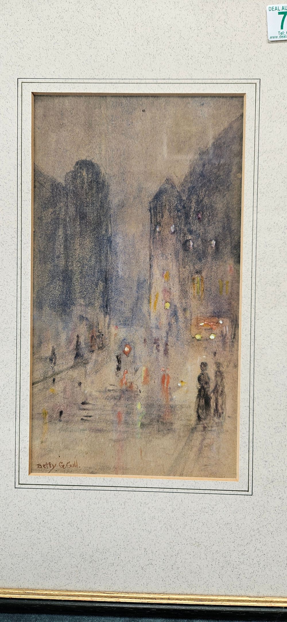 Lot 752: Impressionist still drawing signed Betty G Gill