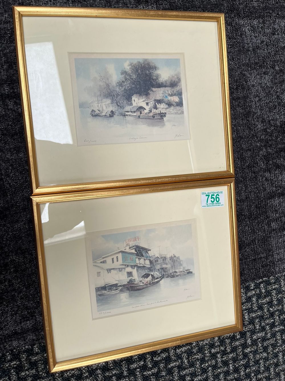 Lot 756: 2 x Chinese prints signed Pap Chen