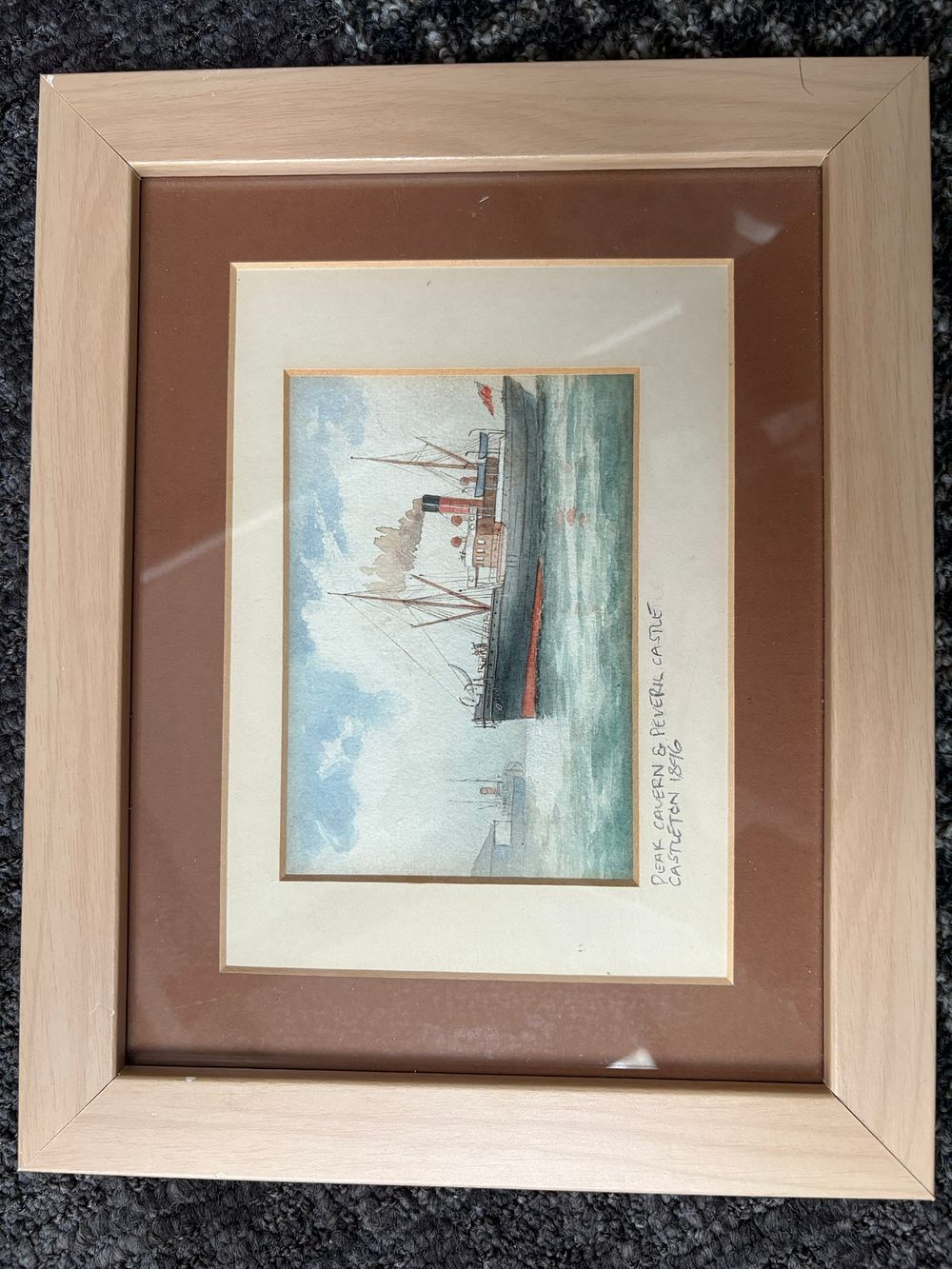 Lot 759: Watercolour of boat from Isle of Man