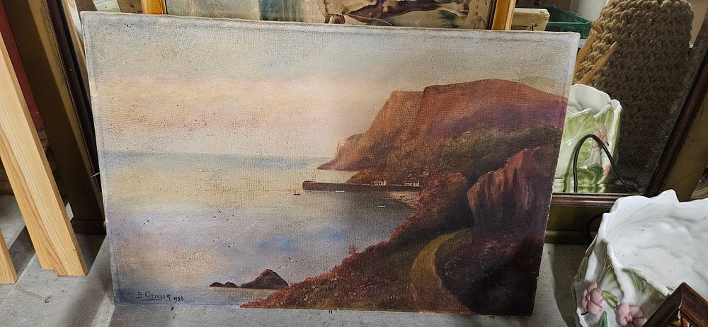 Lot 794: Oil on canvas signed B Govier
