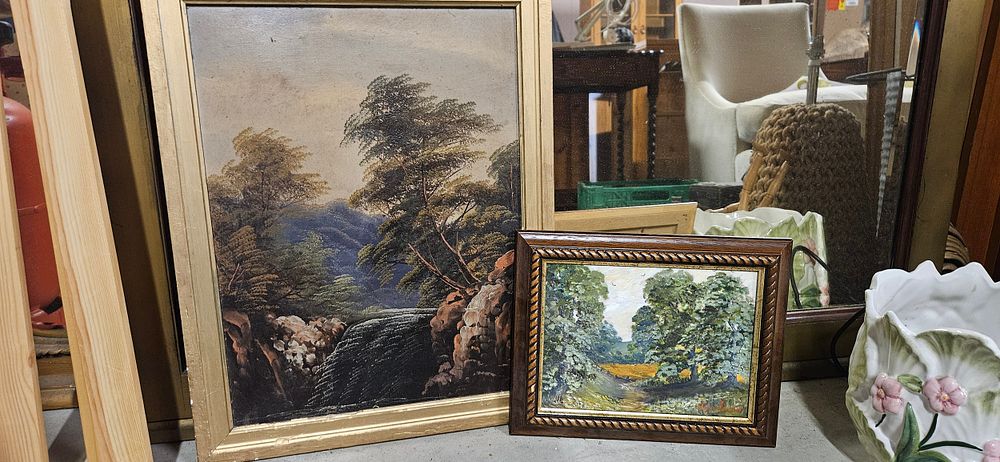 Lot 796: 2 x Oil paintings