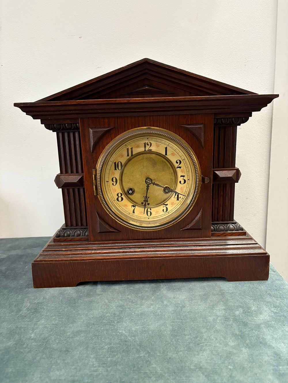 Lot 169: Junghans mantel clock with pendulum and key