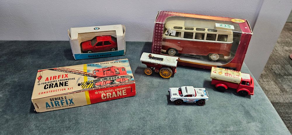 Lot 235: Airfix kit, Matchbox model vehicles, bus ect.