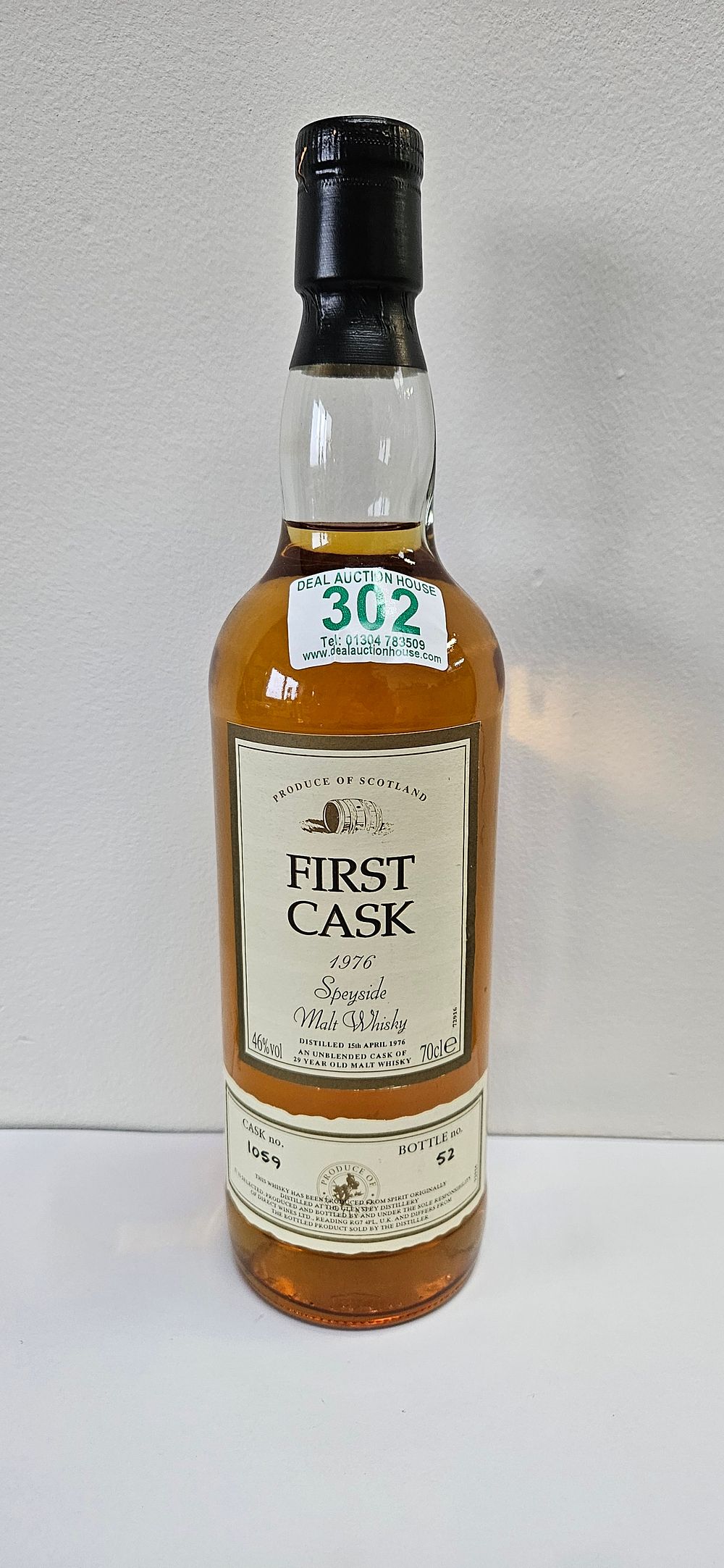 Lot 302: First Cask 1976 Speyside Malt Whisky 29 Year...