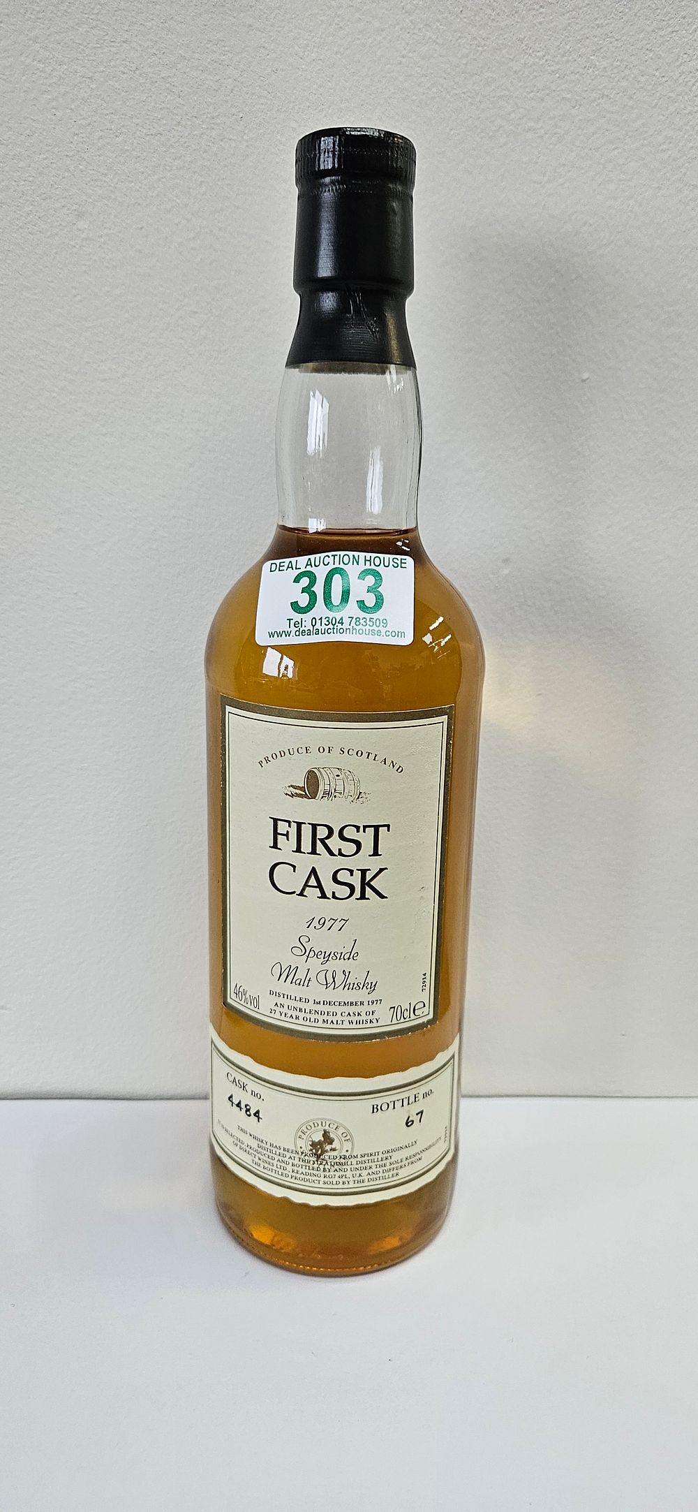 Lot 303: First Cask 1977 Speyside Malt Whisky 27 Year...