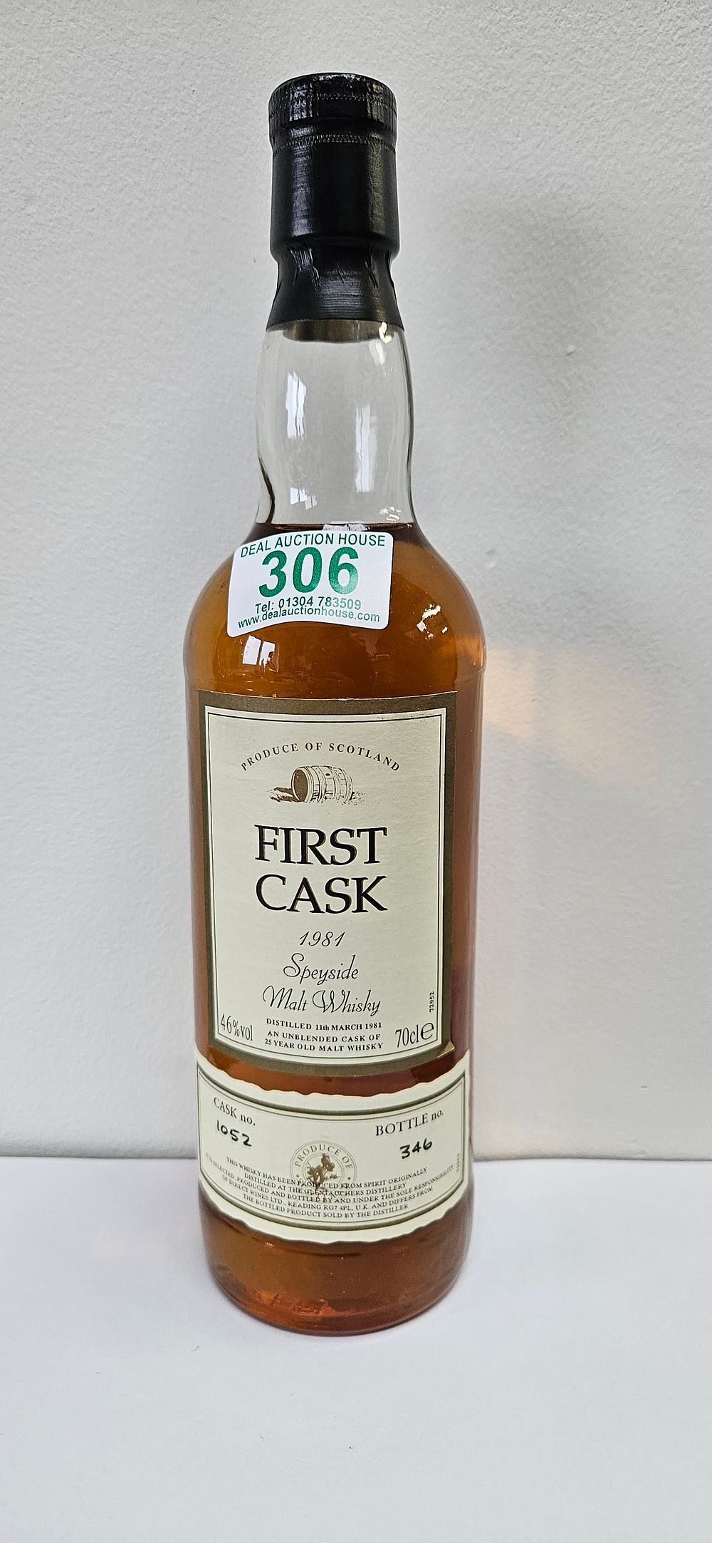 Lot 306: First Cask 1981 Speyside Malt Whisky 25 Year...