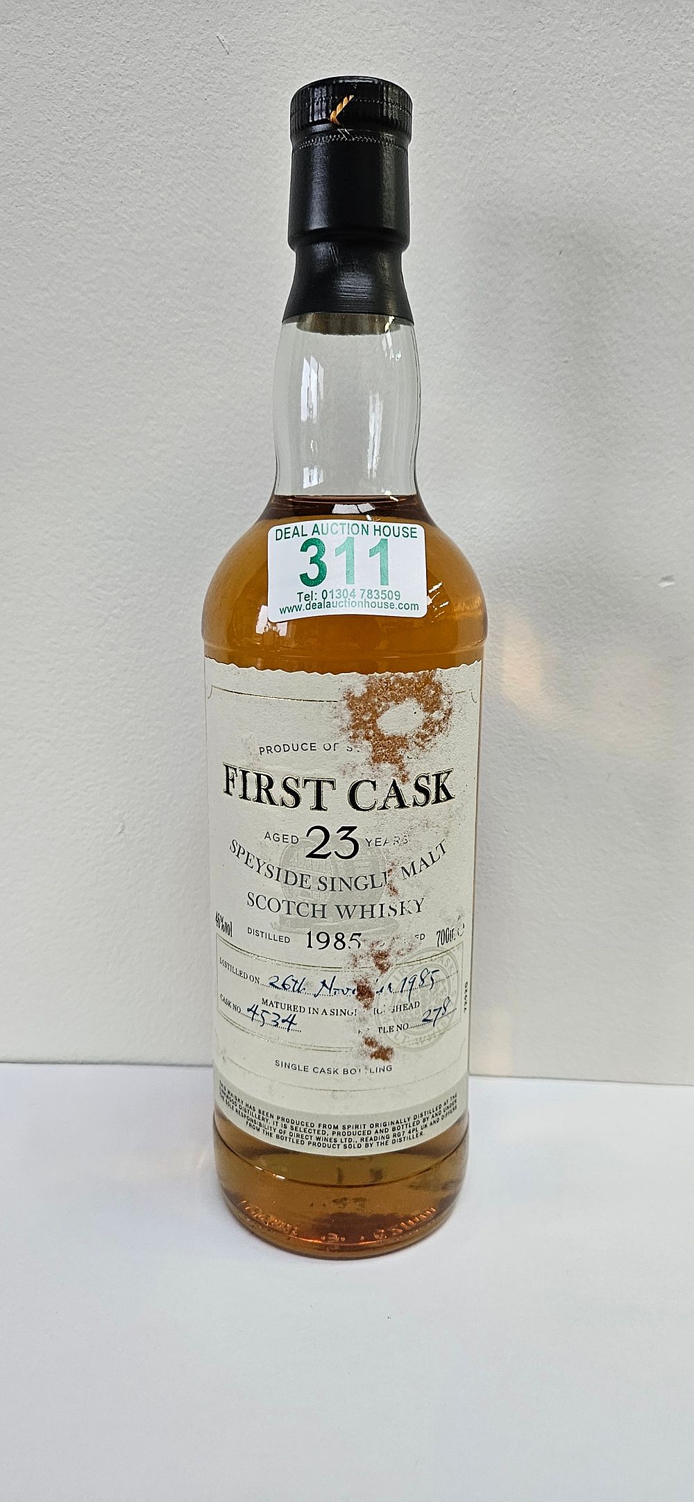 Lot 311: First Cask 1985 Speyside Malt Whisky 23 Year...
