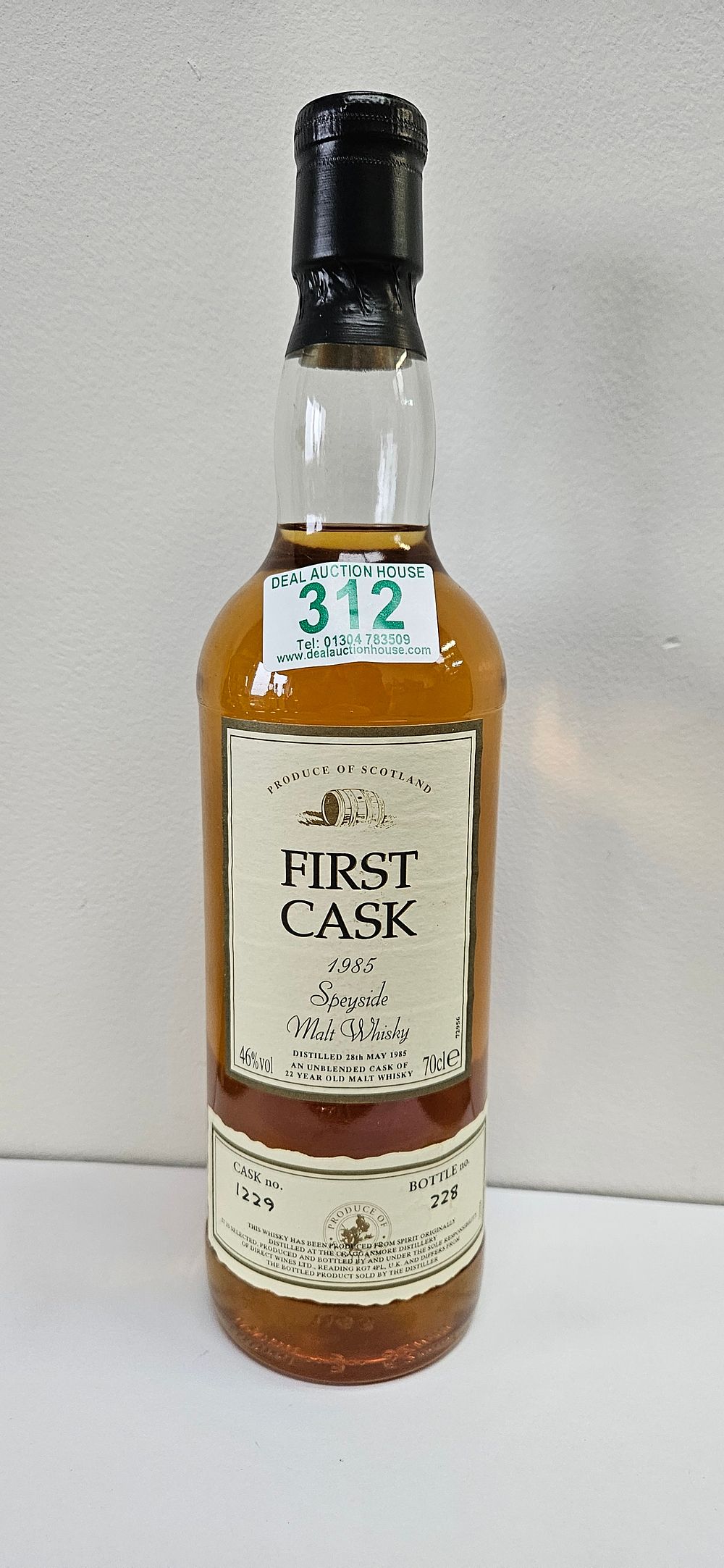 Lot 312: First Cask 1985 Speyside Malt Whisky 22 Year...