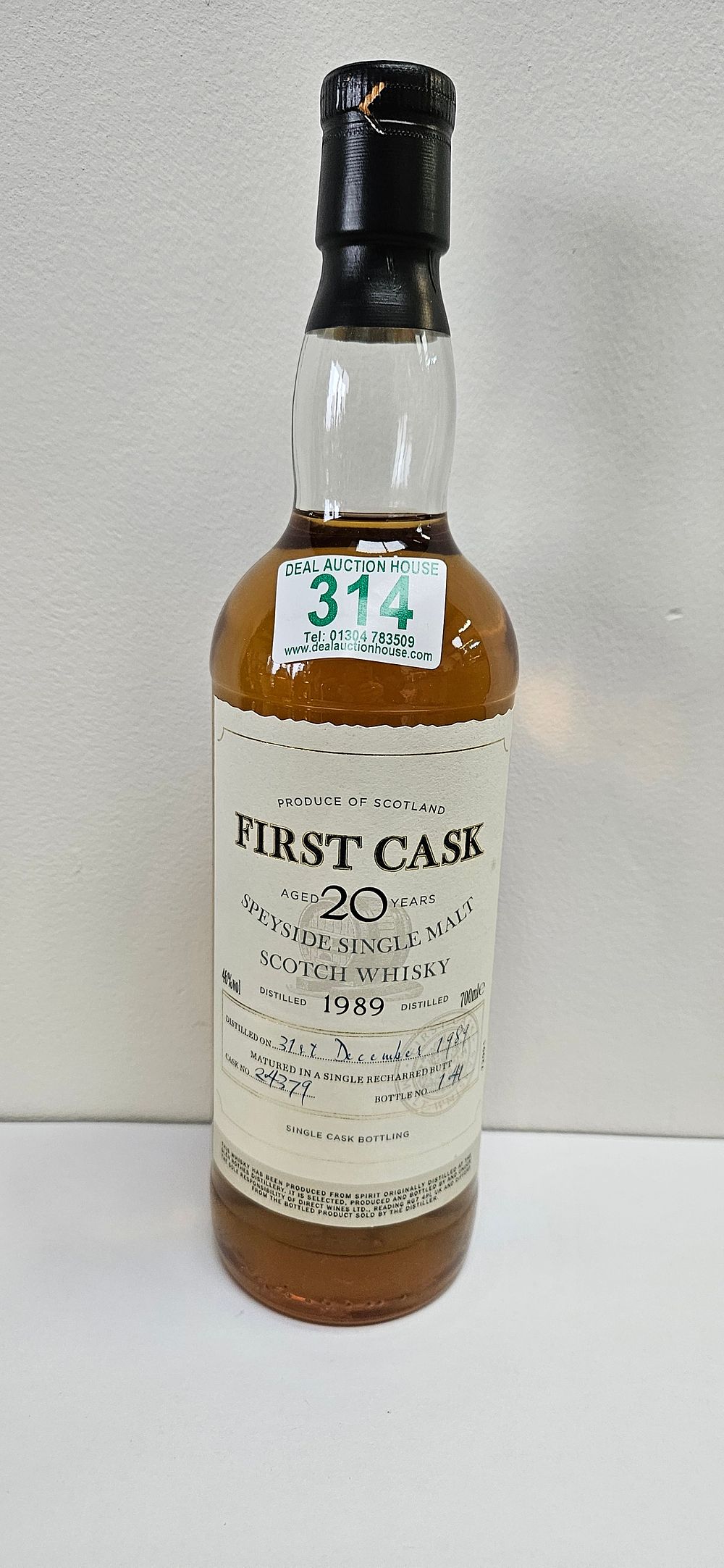 Lot 314: First Cask 1989 Speyside Malt Whisky 20 Year...