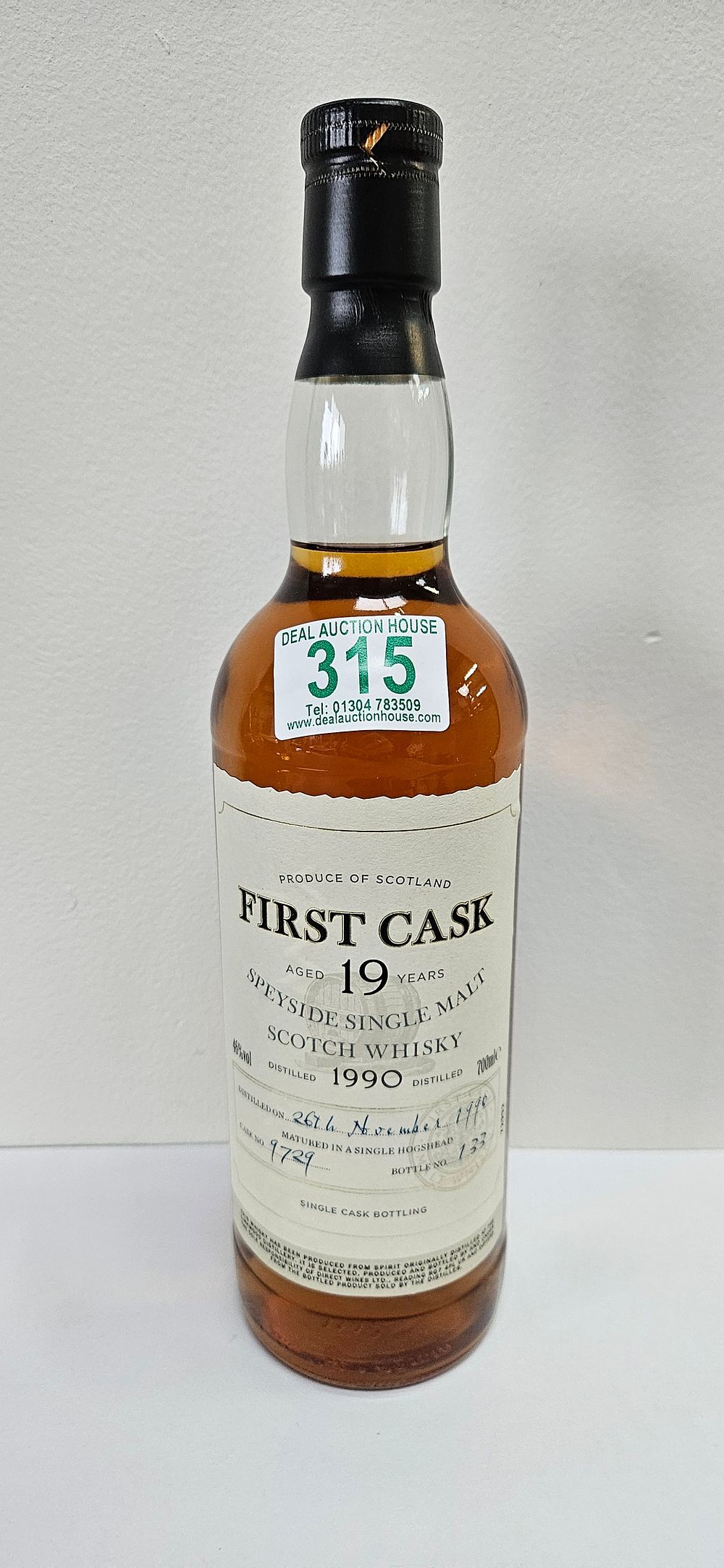 Lot 315: First Cask 1990 Speyside Malt Whisky 19 Year...