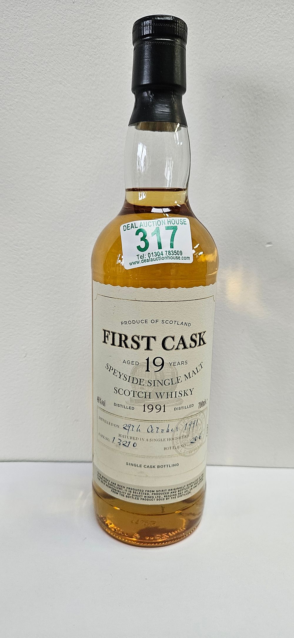 Lot 317: First Cask 1991 Speyside Malt Whisky 19 Year...