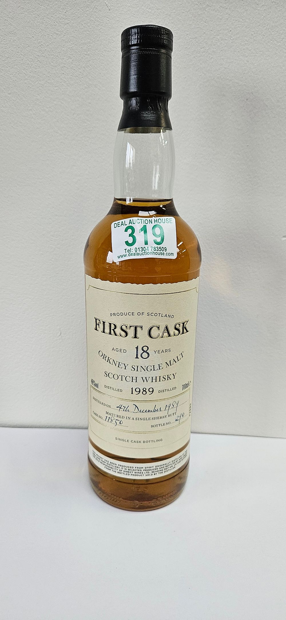 Lot 319: First Cask 1989 Orkney Malt Whisky 18 Year...