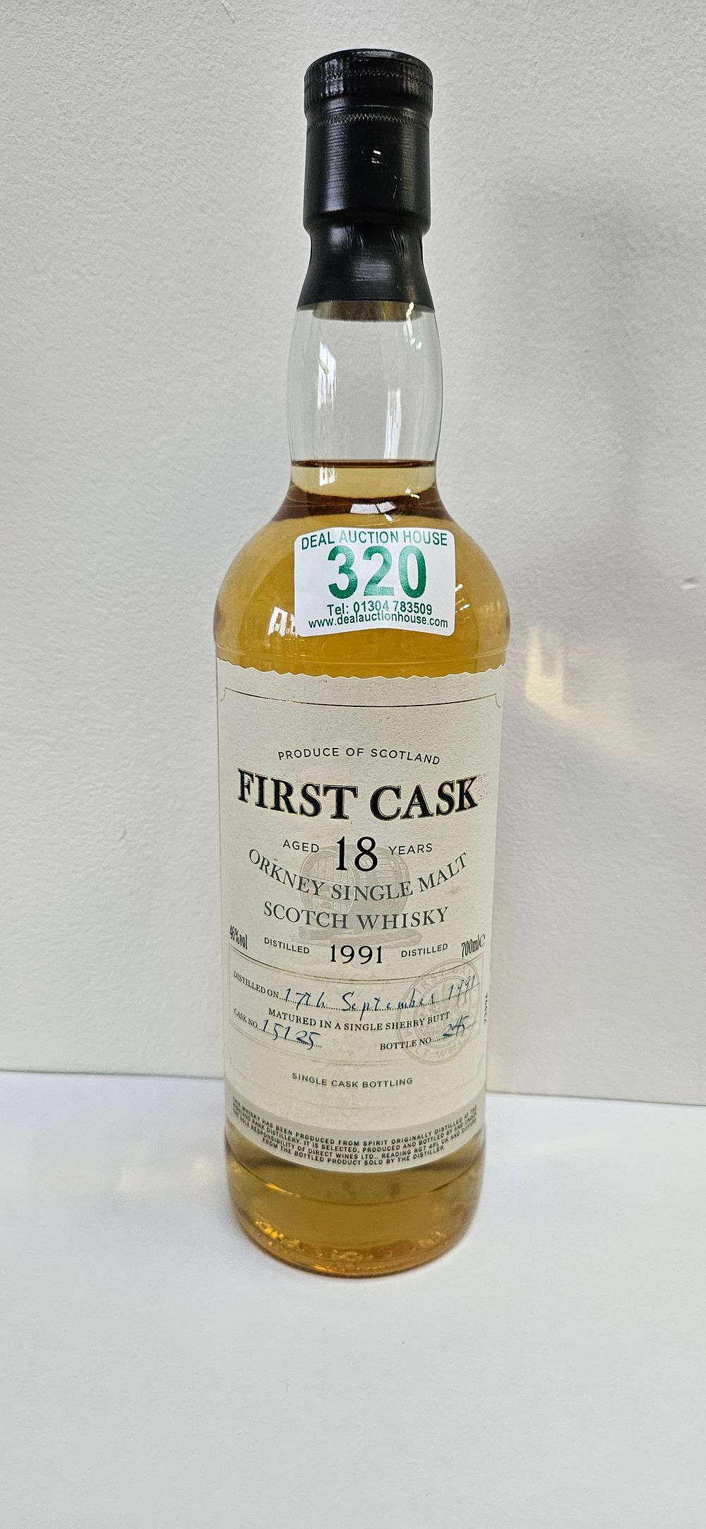 Lot 320: First Cask 1991 Orkney Malt Whisky 18 Year...
