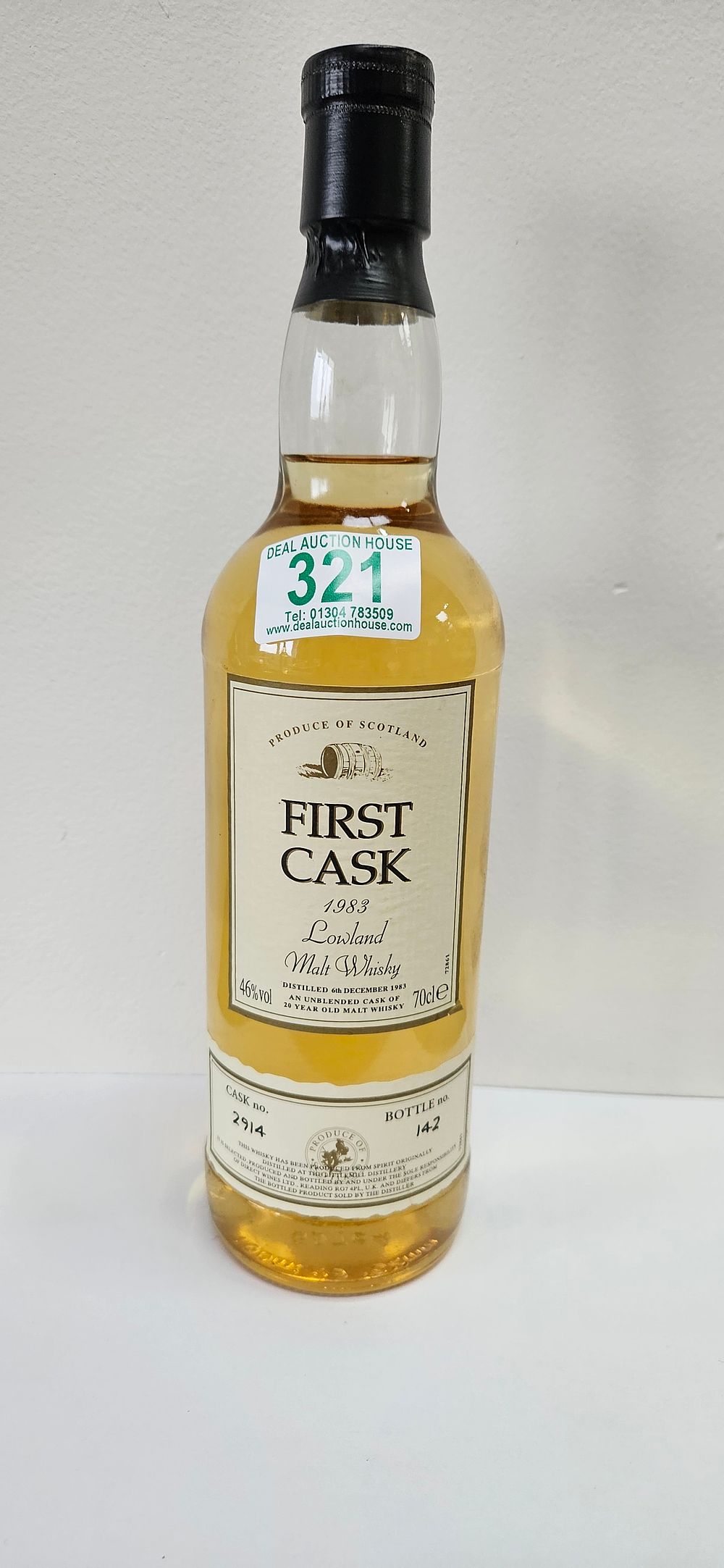 Lot 321: First Cask 1983 Lowland Malt Whisky 20 Year...