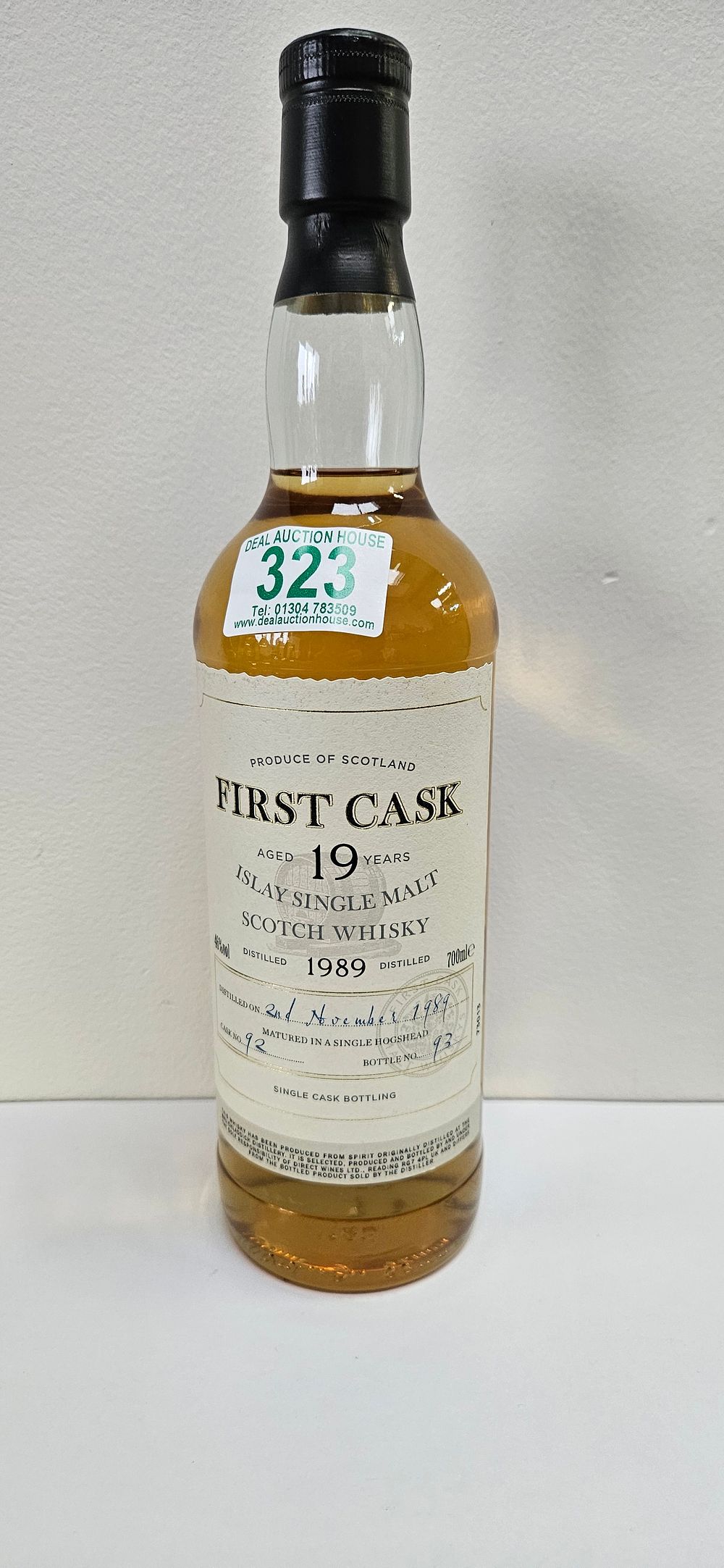 Lot 323: First Cask 1989 Islay Malt Whisky 19 Year...