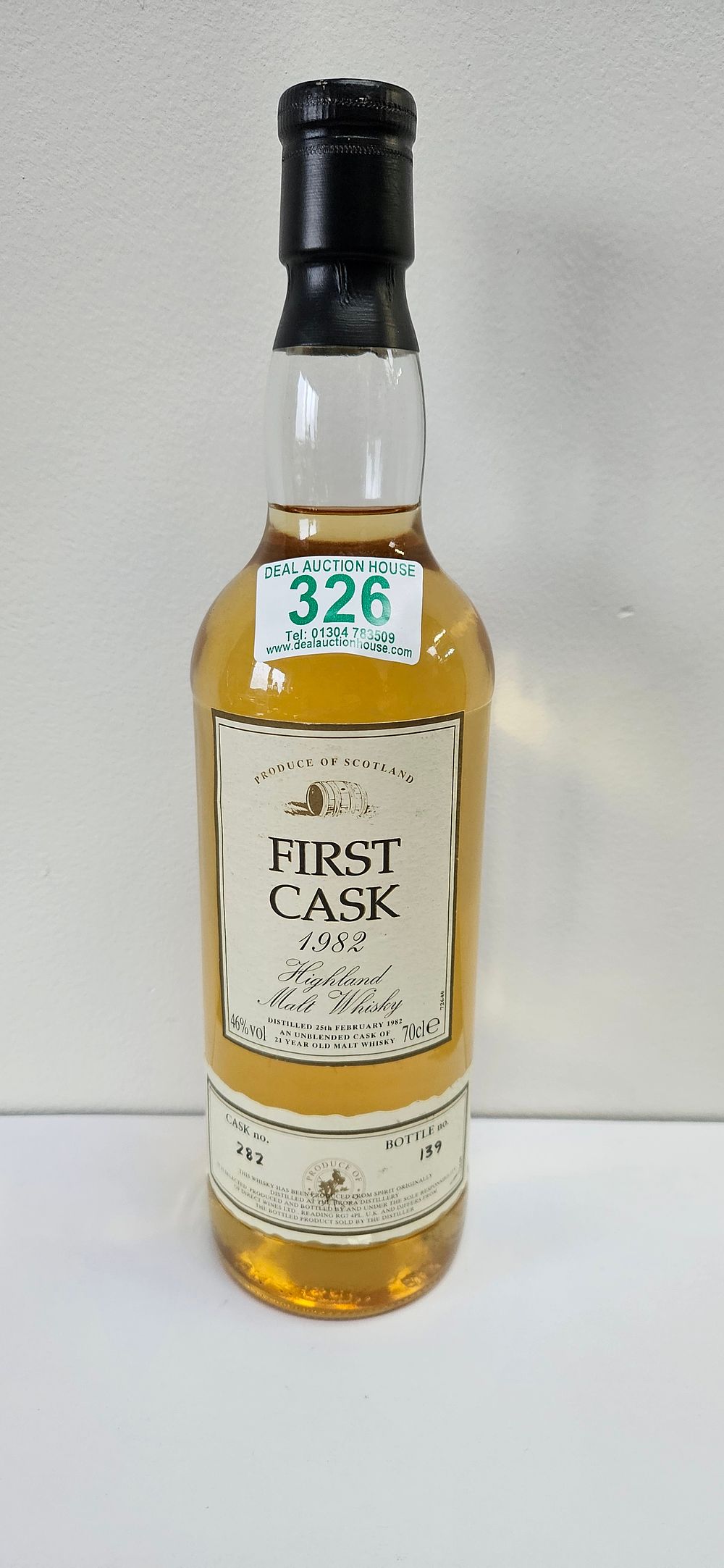 Lot 326: First Cask 1982 Highland Malt Whisky 21 Year...