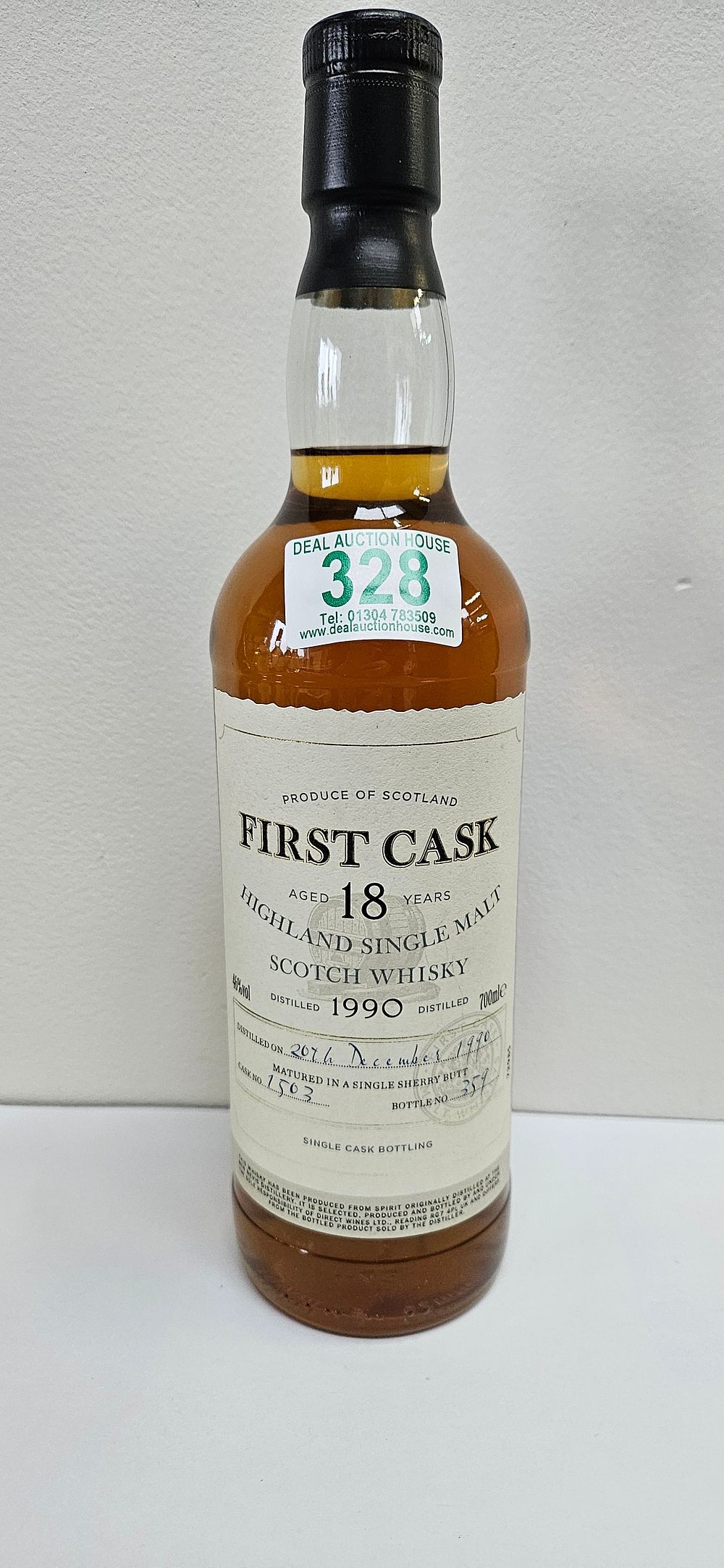 Lot 328: First Cask 1990 Highland Malt Whisky 18 Year...