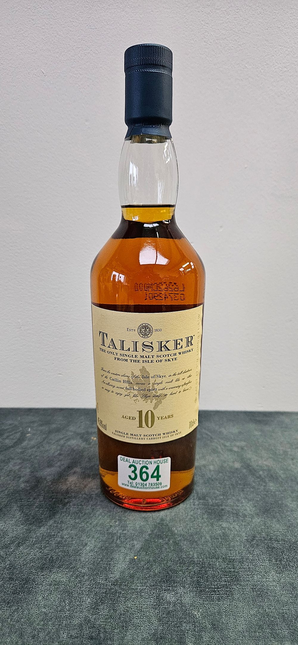Lot 364: Talisker 10 Year Old Single Malt Scotch Whisky.
