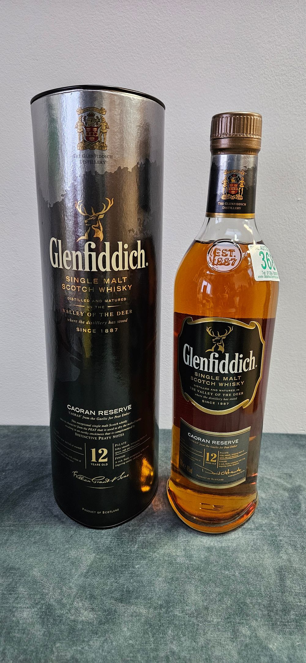 Lot 368: Glenfiddich 12 Year Old Caoran Reserve single malt...