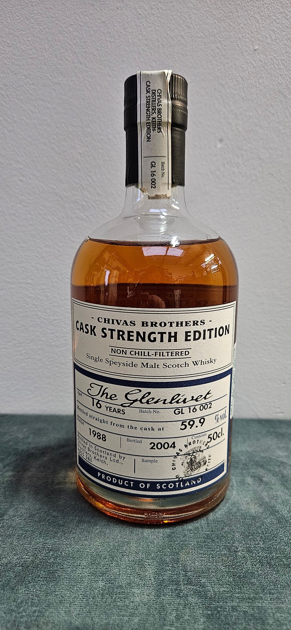 Lot 390: Chivas Brothers Cask Strength Edition The Glenlivet 16...