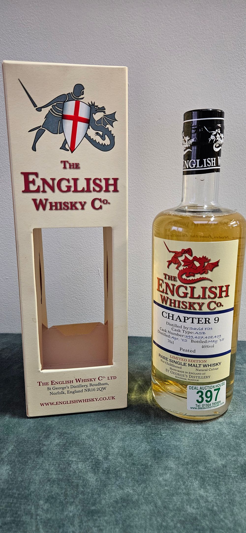 Lot 397: The English Whisky Co. Chapter 9 Peated Single...