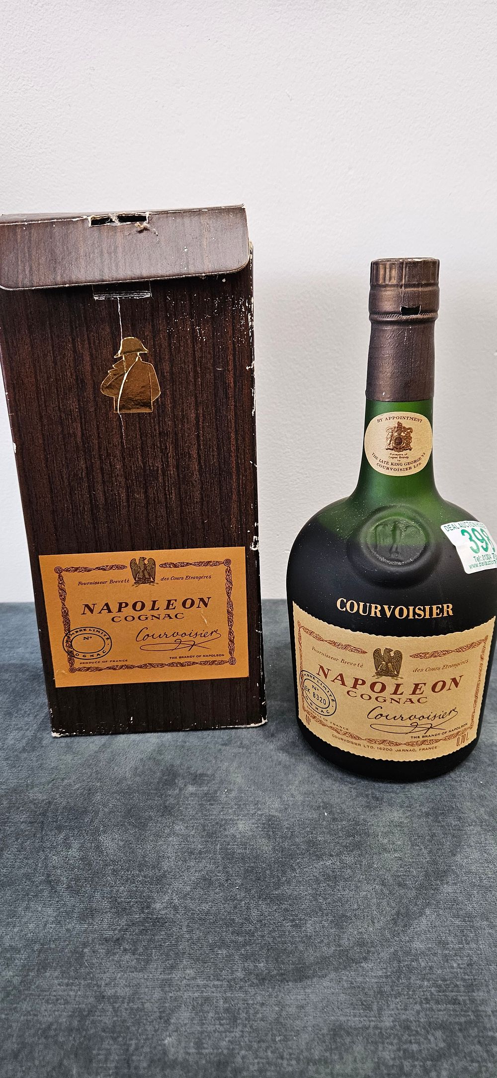 Lot 398: Courvoisier Napoleon Cognac 40% proof.