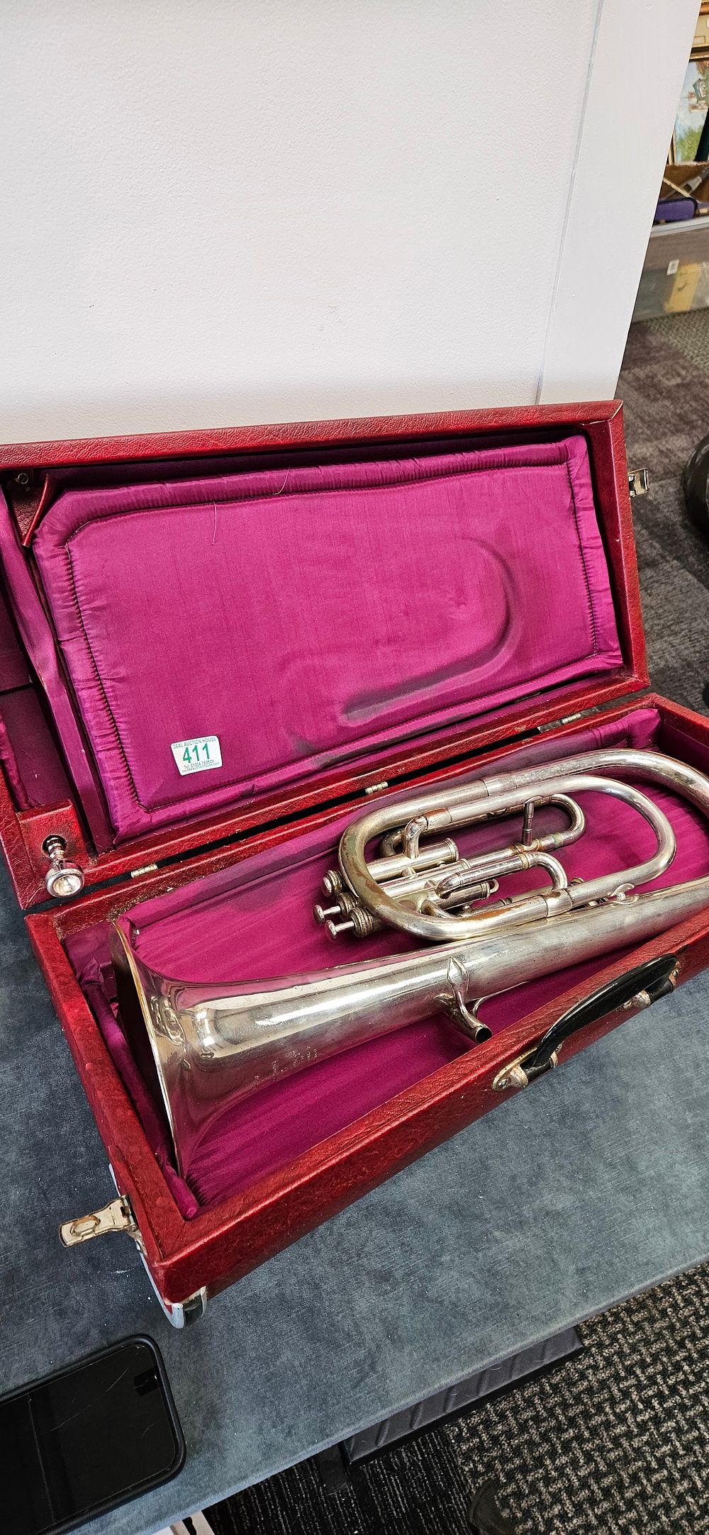 Lot 411: Boxed Besson & Co. 'Prototype' tenor horn