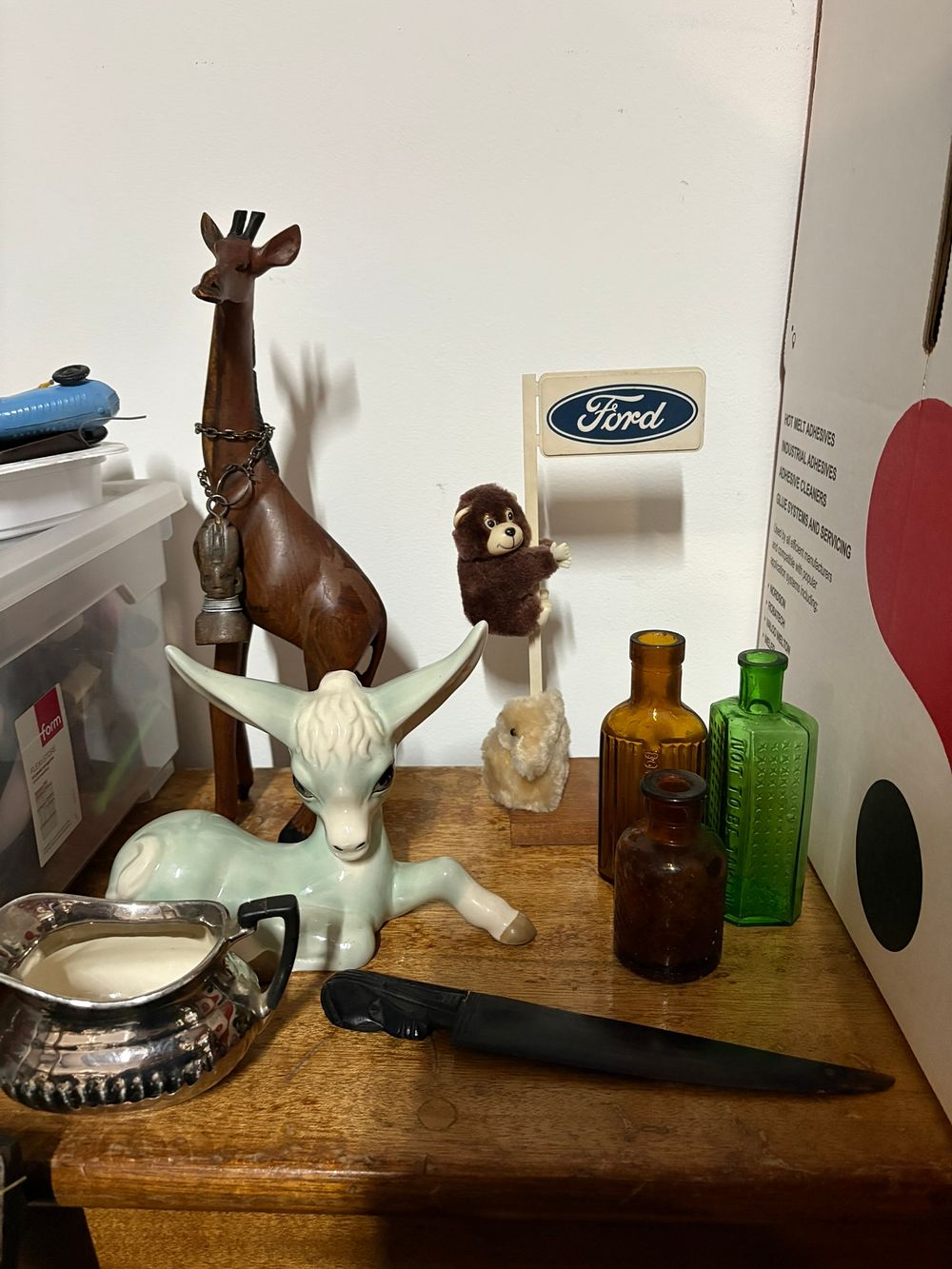 Lot 420: Job lot of assorted items including vintage bottles,...