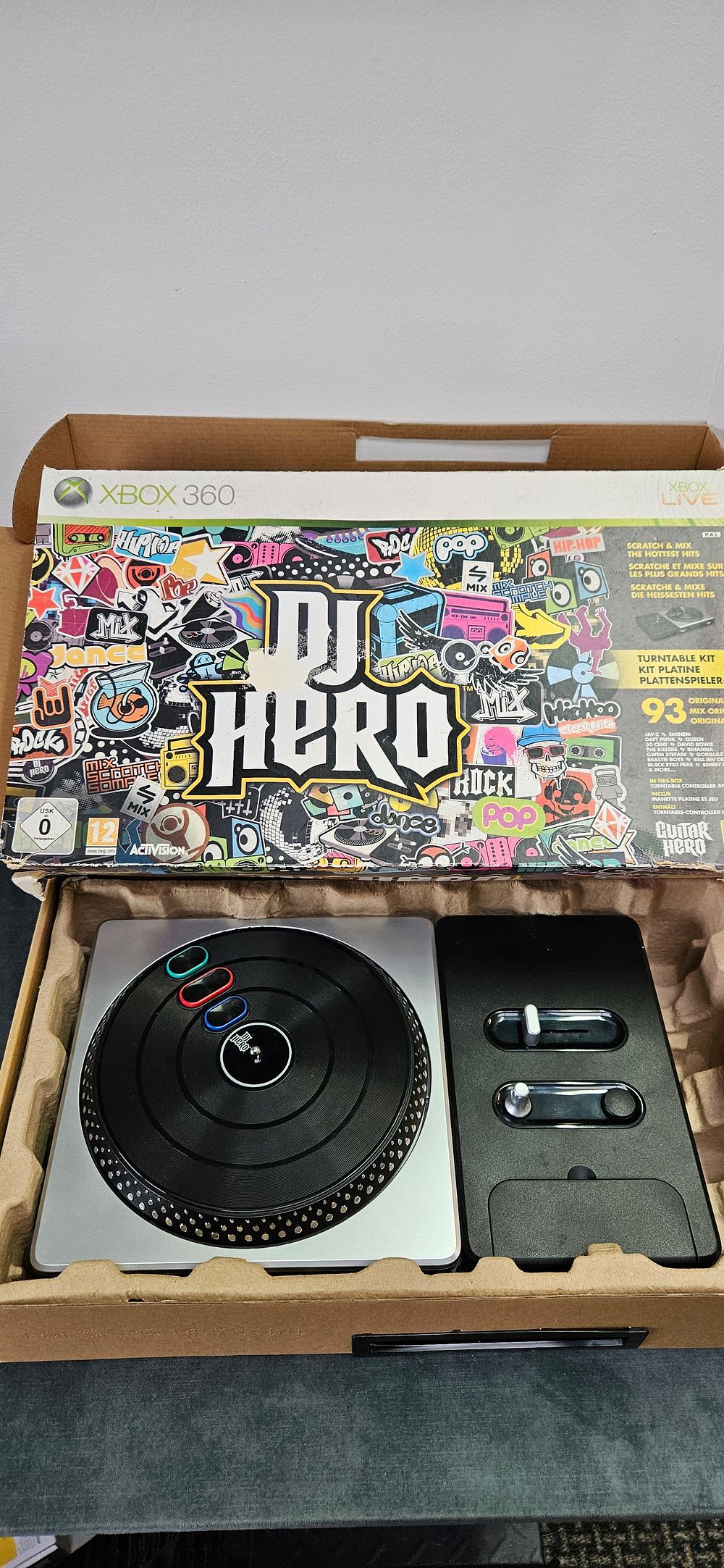 Lot 453: DJ Hero Turntable Kit for the Xbox 360