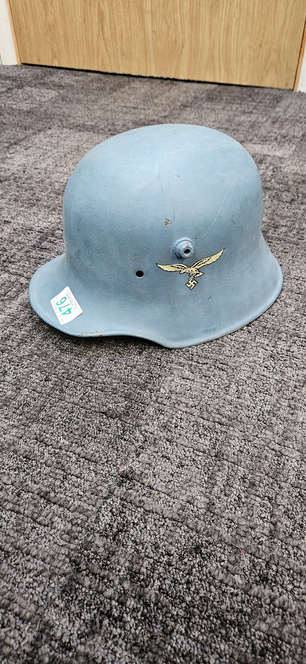 Lot 476: WWII German Luftwaffe Double Decal Helmet