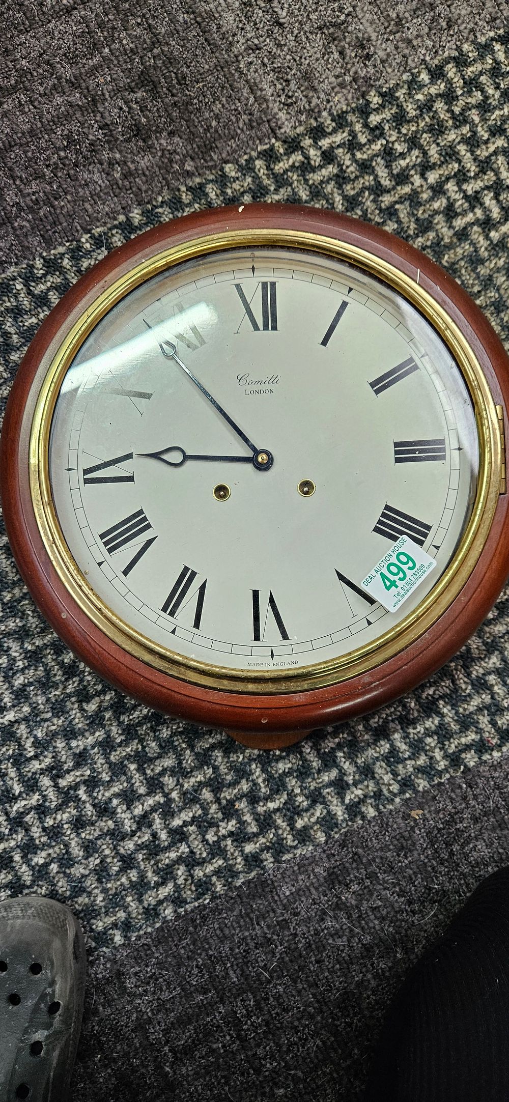 Lot 499: Comitti wall clock for restoration/ repair
