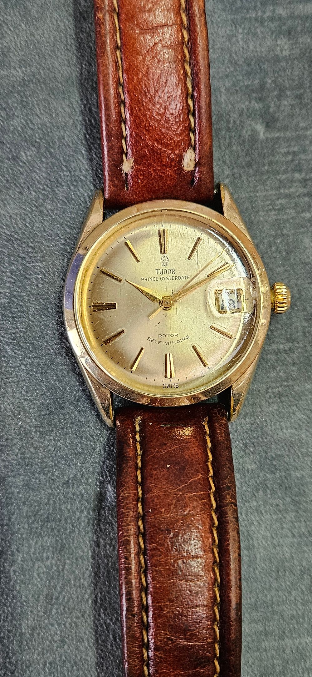 Lot 508: Vintage Rolex Tudor Prince Oysterdate Rotor Self-Winding wristwatch...