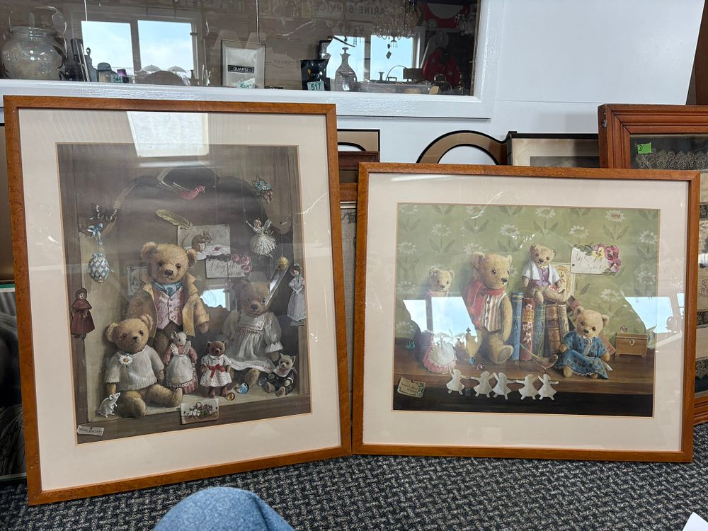 Lot 703: 2 x Good quality prints of teddy bears...