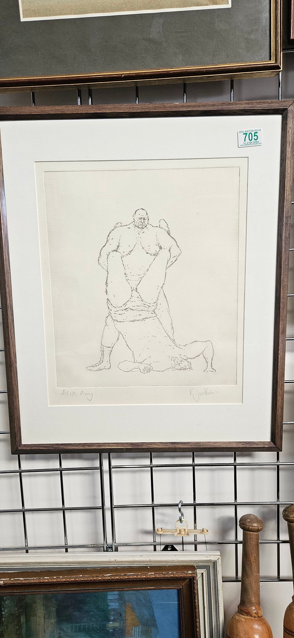 Lot 705: Rod Judkins signed artists proof of two male...