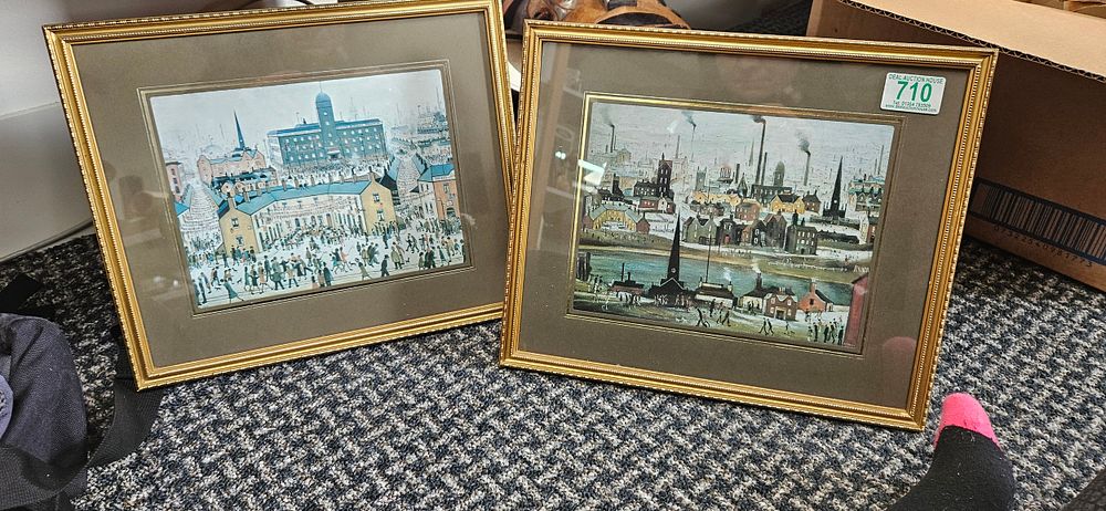 Lot 710: 2 x Small L.S. Lowry prints