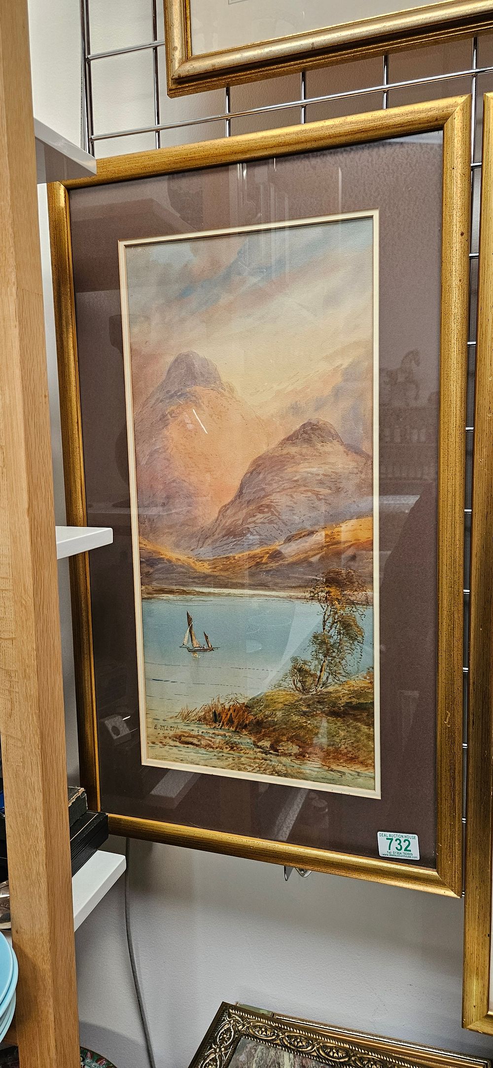 Lot 732: E.M. Earp - 'Loch Awe', 19th century watercolour
