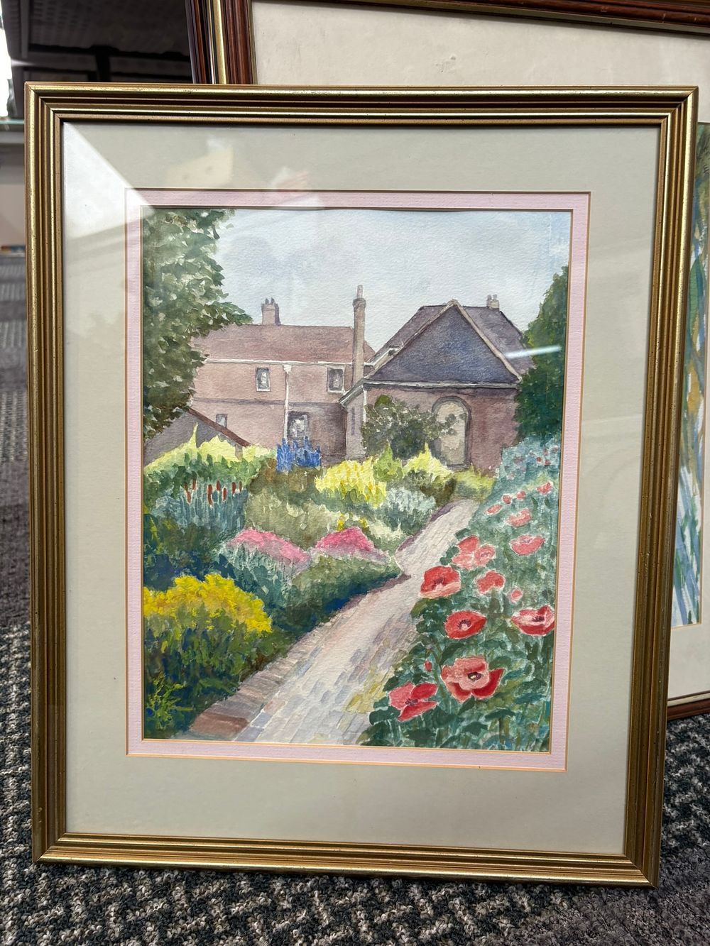 Lot 738: Watercolour painting of a cottage