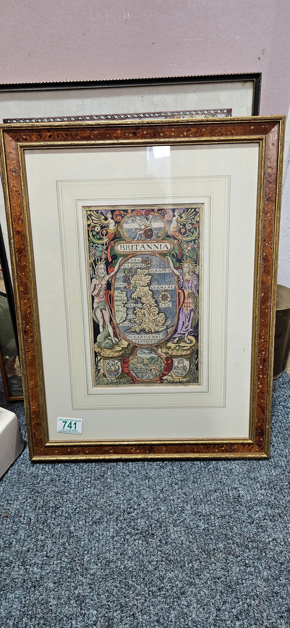 Lot 741: Frontispiece for Camden's Britannia c. 1610 - William...