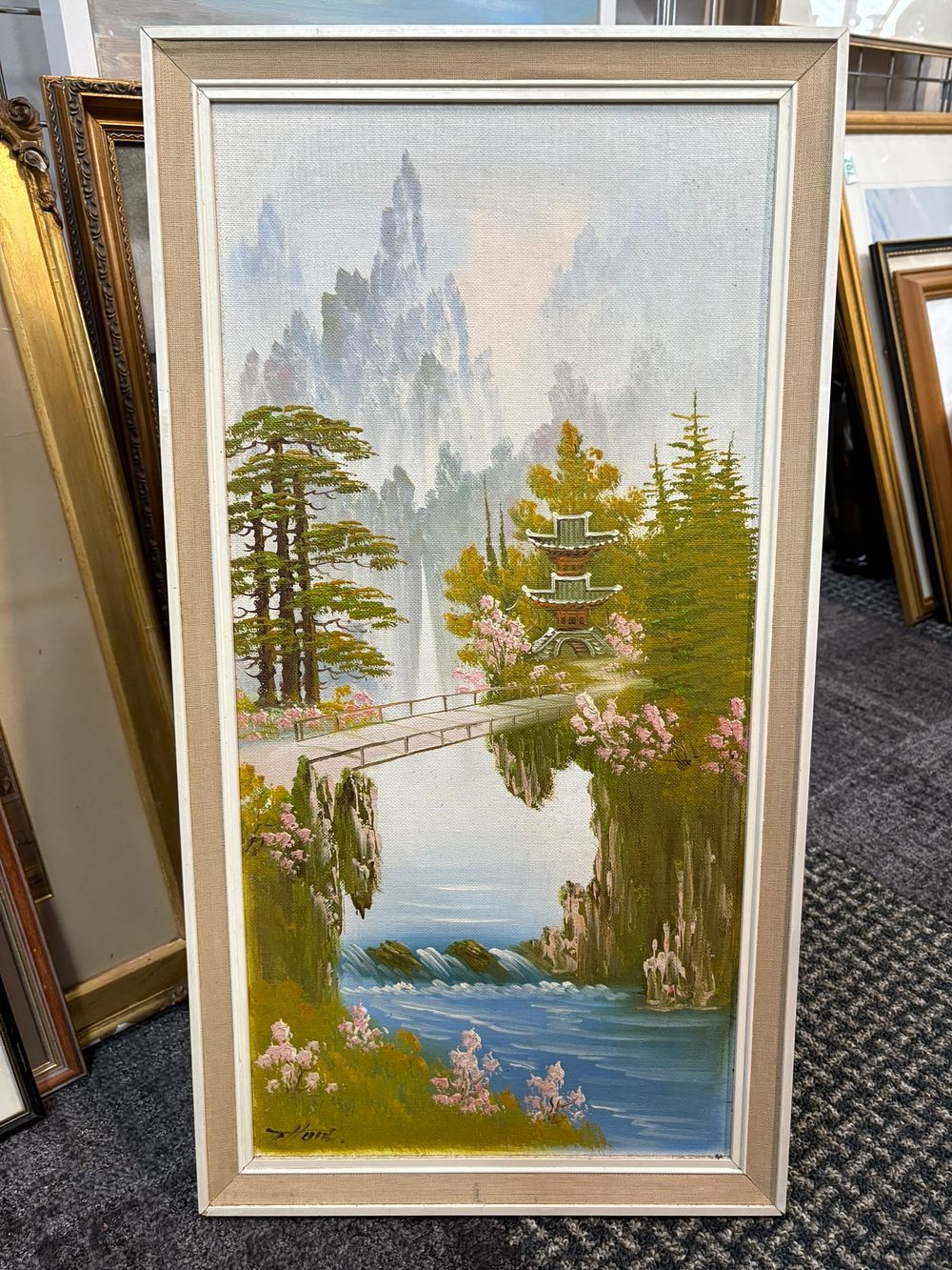 Lot 751: Oriental painting on board